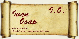 Ivan Ošap vizit kartica